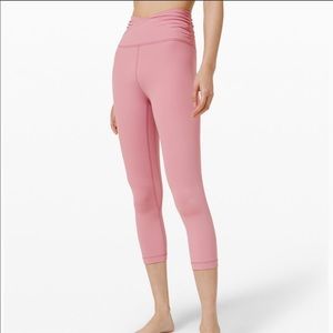Lululemon Align Crop 21" Size 6 Pink Taupe